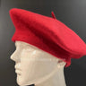 New York Burgundy Beret – Classic Wool Blend Hat - front view