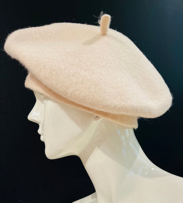 New York Beige Beret – Classic Wool Blend Hat - view 2