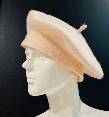 New York Beige Beret – Classic Wool Blend Hat - view 3