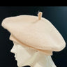 New York Beige Beret – Classic Wool Blend Hat - front view