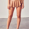 Perfect Fit Mini Skort (Mocha) - front view