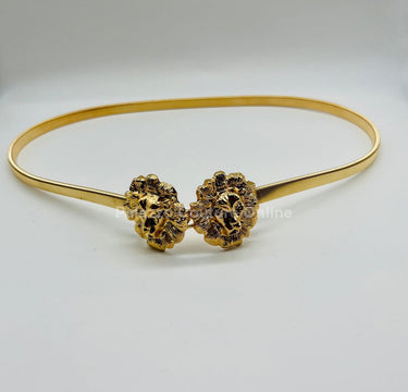 Big Safari Elastic Lion face Belt (Gold) - Palazzo Couture Online