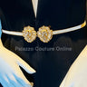 Big Safari Elastic Lion face Belt (Gold) for women - fashion belt by Palazzo Couture