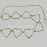 Big Sequence Heart Rhinestone Chain Belt (Gold) - Palazzo Couture Online