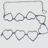 Big Sequence Heart Rhinestone Chain Belt (Silver) for women - fashion belt by Palazzo Couture