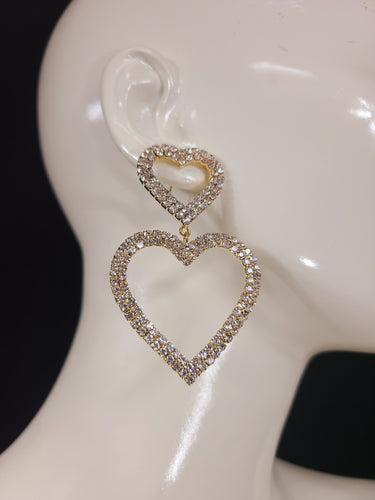 Bilove Earring Hanging Hearts (Gold) - Palazzo Couture Online