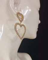 Bilove Earring Hanging Hearts (Gold) - stylish accessory for every outfit