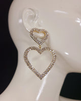 Bilove Earring Hanging Hearts (Gold) for women - fashion jewelry by Palazzo Couture