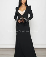 Women's Elegant Evening Outfit maxi dress feather style back view