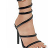 Black strappy stiletto heels for women - Helix Nikia Harmony spiral sandal