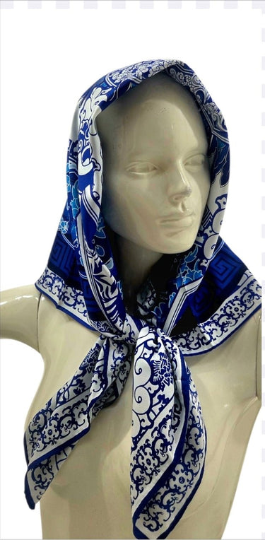 Blue Dynasty Silk Scarf Limited Edition - Palazzo Couture Online