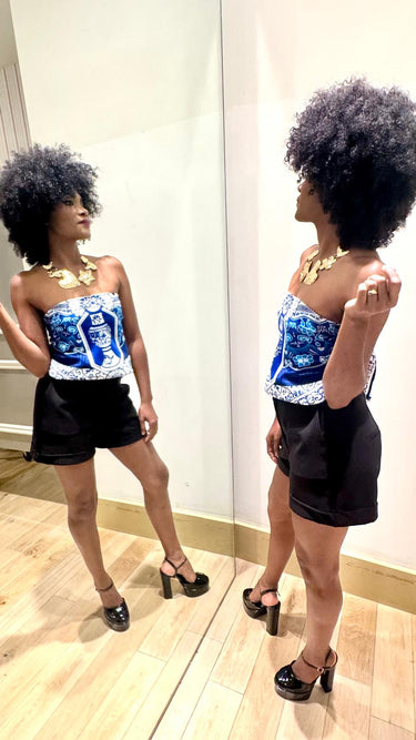 Blue Dynasty Silk Scarf Limited Edition - Palazzo Couture Online