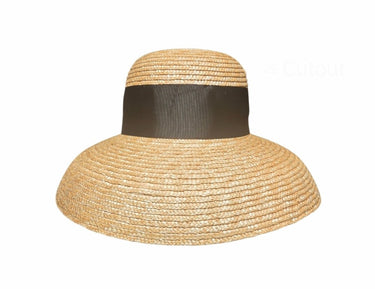 Elegant boho style wide‑brim hat with ribbon band – chic resort wear piece