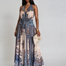 Bohemian Goddess Maxi Dress - Blue Multi - Palazzo Couture Online