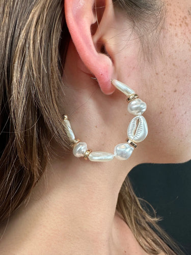 Bohemian Shores Boho Earrings – (Cream) - trendy women's jewelry