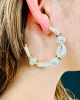 Bohemian Shores Boho Earrings – (Cream) - stylish accessory for every outfit