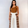 Boho Luxe Wide - Leg Crochet Panel Pants - Palazzo Couture Online