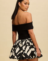 Bold Charm Off - Shoulder Mini Bubble Dress - Palazzo Couture Online