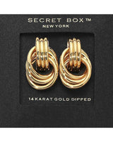 Bold Interwoven Knot Earrings - Gold - Palazzo Couture Online