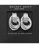 Bold Interwoven Knot Earrings - Silver - Palazzo Couture Online