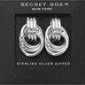 Bold Interwoven Knot Earrings - Silver - Palazzo Couture Online