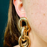 Bold Link Statement Earrings
(Gold) for women - fashion jewelry by Palazzo Couture