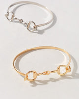 Polished Horsebit Cuff Bracelet - both colors