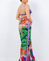 Bra top and Wide leg pants set (Multi) - Palazzo Couture Online