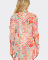 Breezy Waves 3 - Piece Bikini Set (Coral) - Palazzo Couture Online