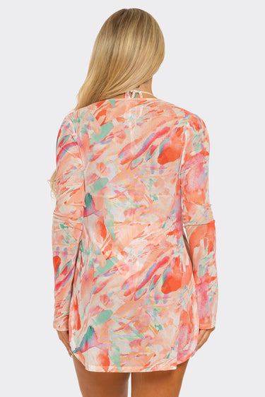 Breezy Waves 3 - Piece Bikini Set (Coral) - Palazzo Couture Online