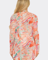 Breezy Waves 3-Piece Bikini Set
(Coral) - stylish bikini set for vacation