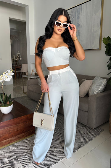 Breezy Weekend Pant Set (Light Blue) - Palazzo Couture Online