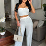 Breezy Weekend Pant Set (Light Blue) front view showing complete two piece pant set