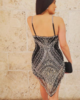 Brightest Diamond Mini Dress ( Black) - Palazzo Couture Online
