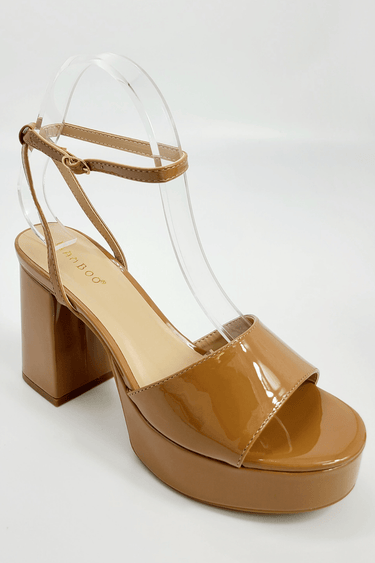 Britney Chunky Heels (Tan) - Palazzo Couture Online