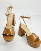 Britney Chunky Heels (Tan) - Palazzo Couture Online
