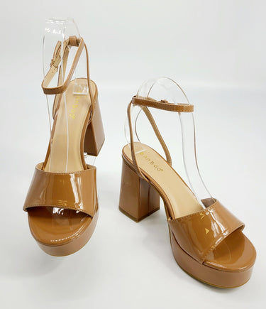 Britney Chunky Heels (Tan) - Palazzo Couture Online
