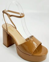 Britney Chunky Heels (Tan) for women - stylish heels by Palazzo Couture