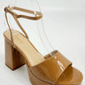 Britney Chunky Heels (Tan) for women - stylish heels by Palazzo Couture