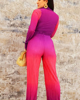 Elegant Magenta Combo matching two piece pant set styled for going out