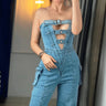 Buckle Up Strapless Jumpsuit for women - stylish jumpsuit by Palazzo Couture