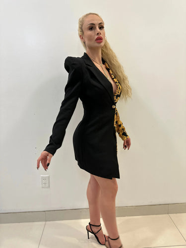 Stunning  mini dress blazer fit styled for party