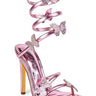 Butterfly Enchantment Gladiator Sandals (Pink) - front view