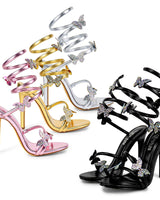 Butterfly Enchantment Gladiator Sandals (Pink) - Palazzo Couture Online