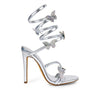 Butterfly Enchantment Gladiator Sandals (Silver) - Palazzo Couture Online