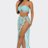 Butterfly Romance 2 Piece Lace Maxi Skirt Set - Baby Blue - Palazzo Couture Online