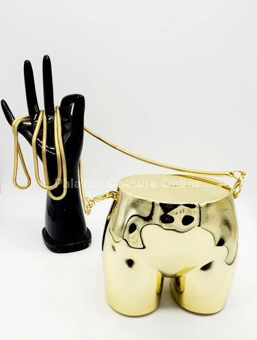 ButtieKiut Gold Mini Clutch – Acrylic Crossbody Bag - stylish purse for going out