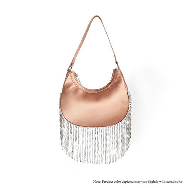 Cascade Elegance Fringed Handbag (Champagne) - Palazzo Couture Online