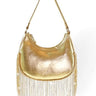 Cascade Elegance Fringed Handbag (Gold) for women - bag by Palazzo Couture