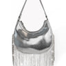 Cascade Elegance Fringed Handbag (Silver) for women - bag by Palazzo Couture